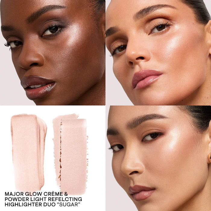 Patrick Ta Sugar Major Glow Crème & Powder Light Reflecting Translucent Highlighter Duo-The Luxury Lane