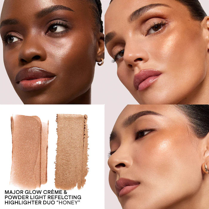 Patrick Ta Honey Major Glow Crème & Powder Light Reflecting Translucent Highlighter Duo-The Luxury Lane