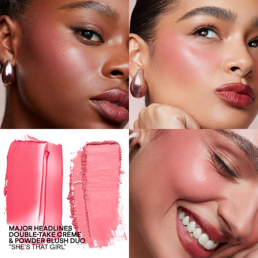 Patrick Ta Mini Major Headlines Double-Take Crème & Powder Blush Duo