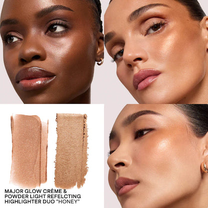 Patrick Ta Honey Major Glow Crème & Powder Light Reflecting Translucent Highlighter Duo-The Luxury Lane
