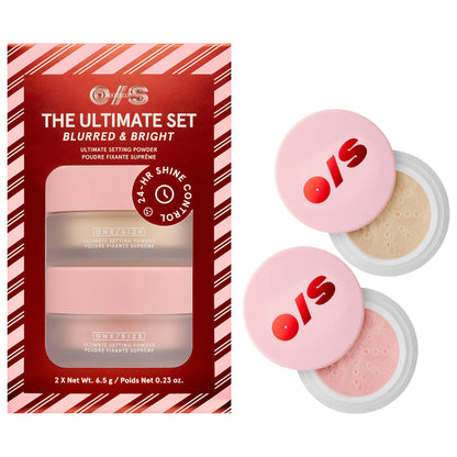 One Size Ultimate Blurring Setting Powder Blurred & Bright Travel Duo