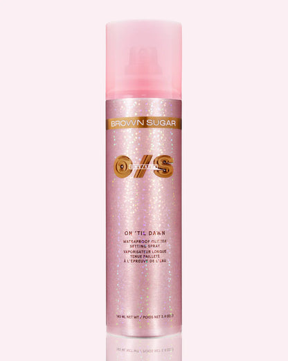 One Size On ‘Til Dawn Waterproof Glitter Setting Spray – Brown Sugar