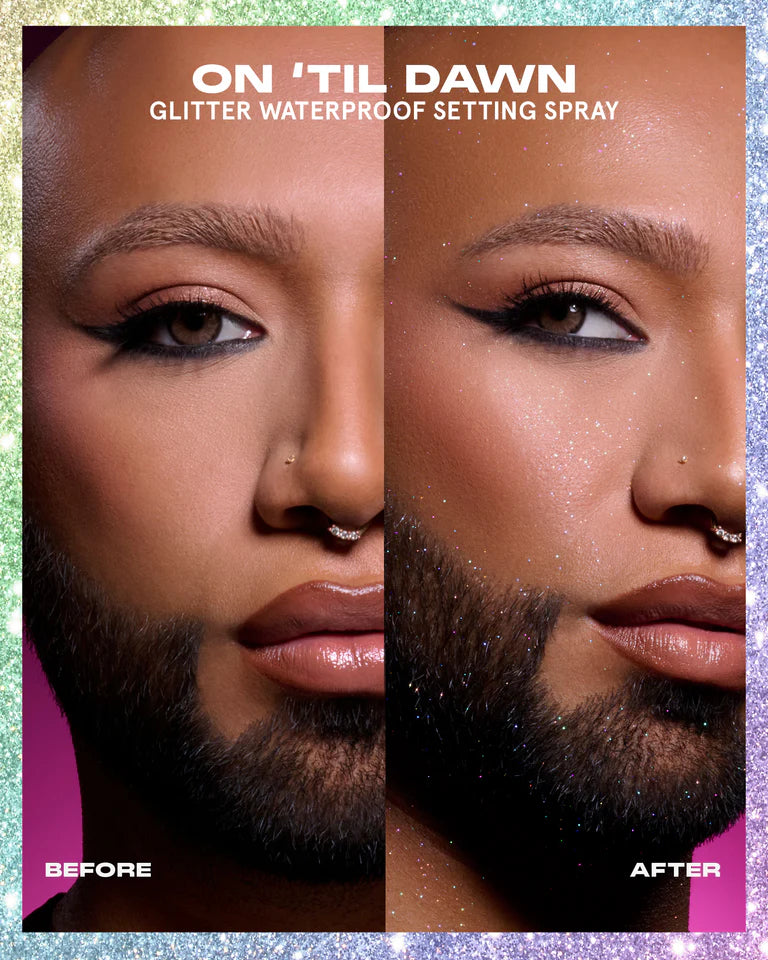 ONE SIZE On 'Til Dawn Glitter Waterproof Setting Spray-The Luxury Lane