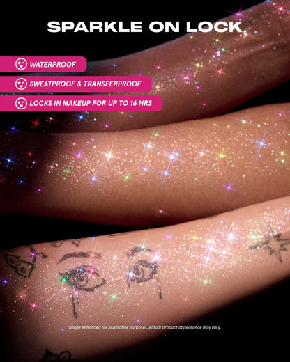 ONE SIZE On 'Til Dawn Glitter Waterproof Setting Spray-The Luxury Lane