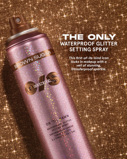 One Size On ‘Til Dawn Waterproof Glitter Setting Spray – Brown Sugar