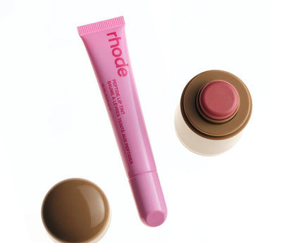 rhode duos Pocket Blush + Peptide Lip Tint
