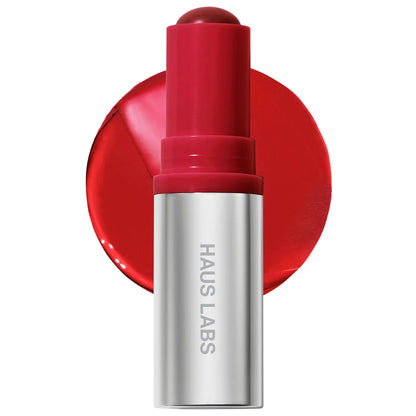 Haus Labs Color Fuse Longwear Hydrating Glassy Lip + Cheek Blush Balm Stick-The Luxury Lane